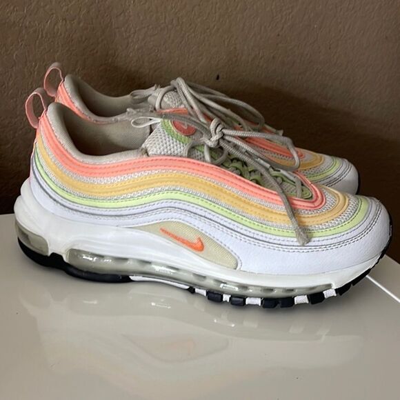 Women’s Air Max 97 Essential 'White Melon mint Volt' size 6.5 - Picture 1 of 7